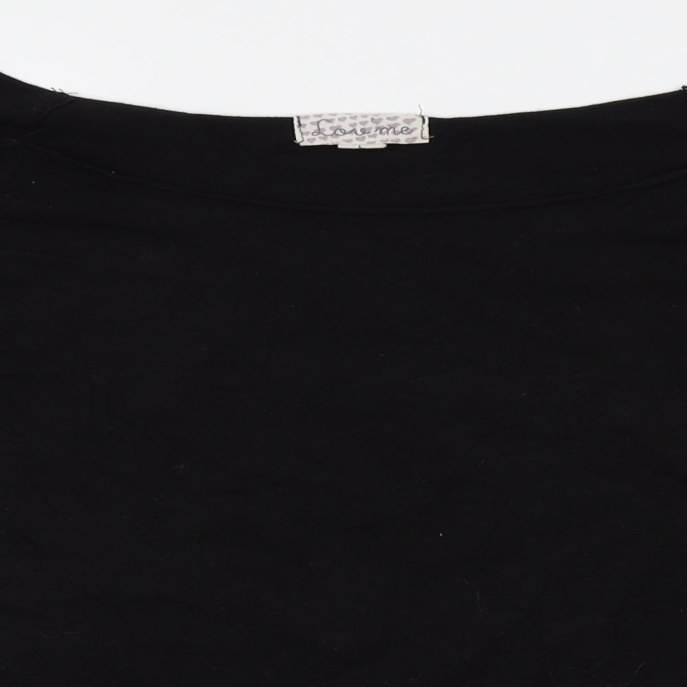 Love me Womens Black   Pullover Jumper Size L