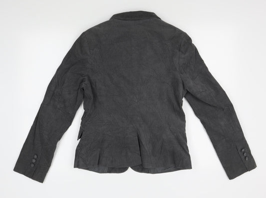 H&M Womens Grey   Jacket Blazer Size 12