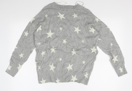 M&S Womens Grey   Pullover Jumper Size M