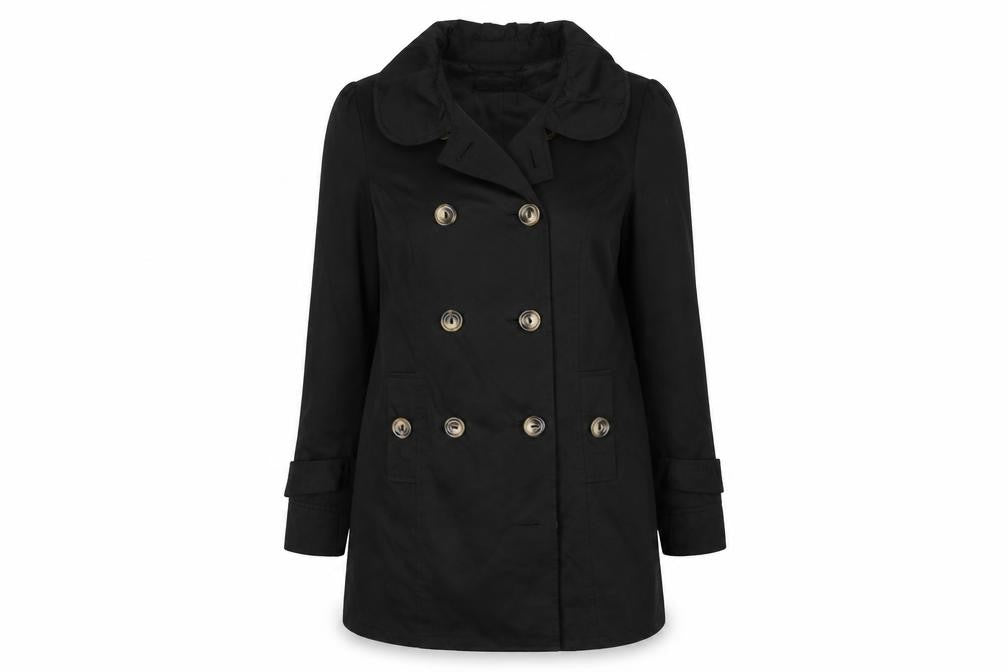 New Look Womens Black   Overcoat Coat Size 10
