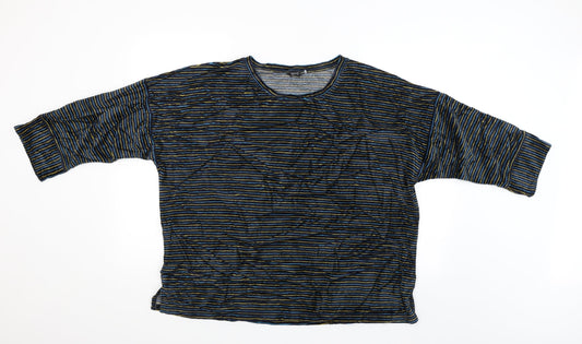 Spirit Womens Black Striped  Pullover Jumper Size 22