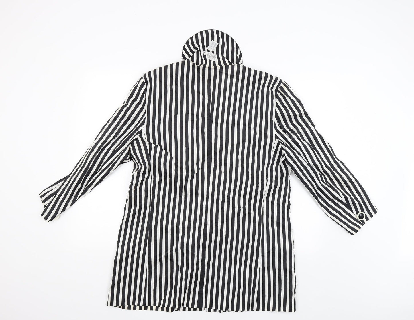 Leslie Fay Womens Black Striped  Basic Button-Up Size 44  - Size 46