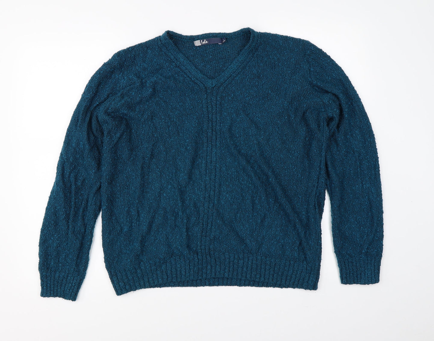 Isle Womens Blue   Pullover Jumper Size L