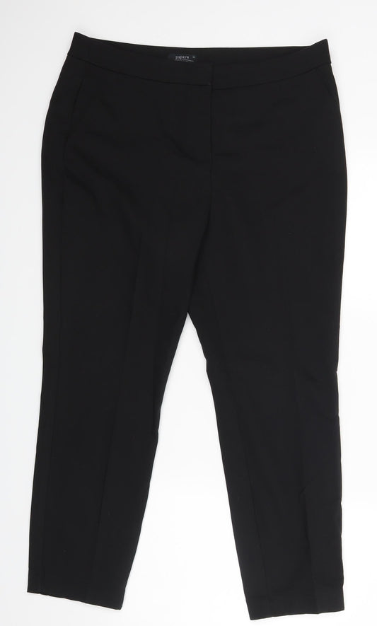 Papaya Womens Black   Dress Pants Trousers Size 14 L24 in