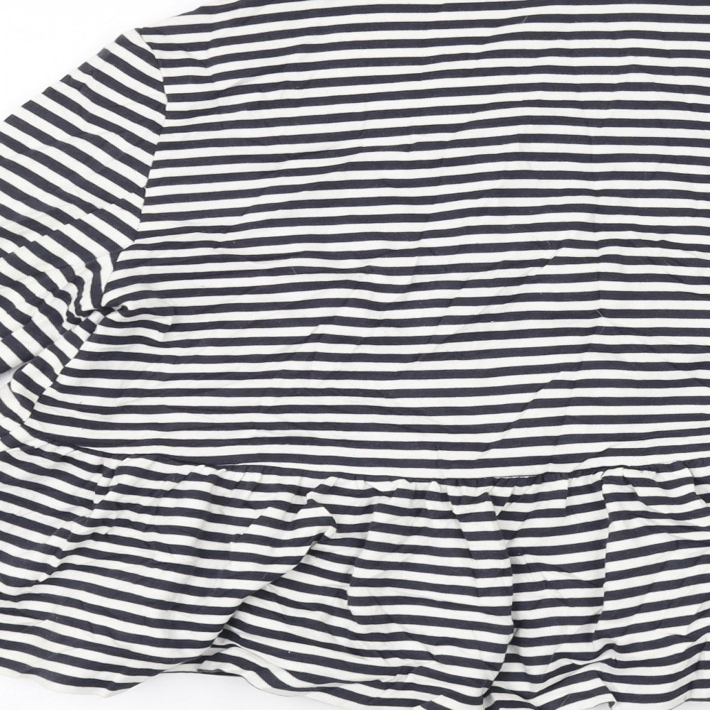 Topshop Womens White Striped  Pullover Jumper Size 12