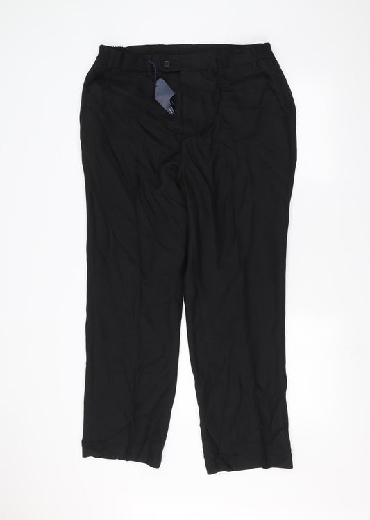 PREMIER MAN  Womens Black   Trousers  Size 8 L27 in