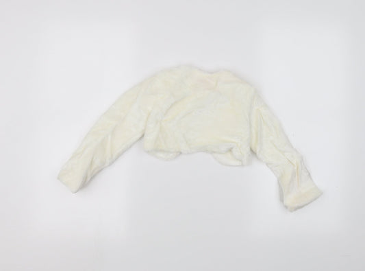 butterfly wings Girls White   Jacket  Size 4 Years
