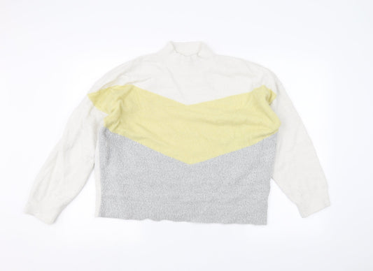 Oasis Womens White   Pullover Jumper Size L