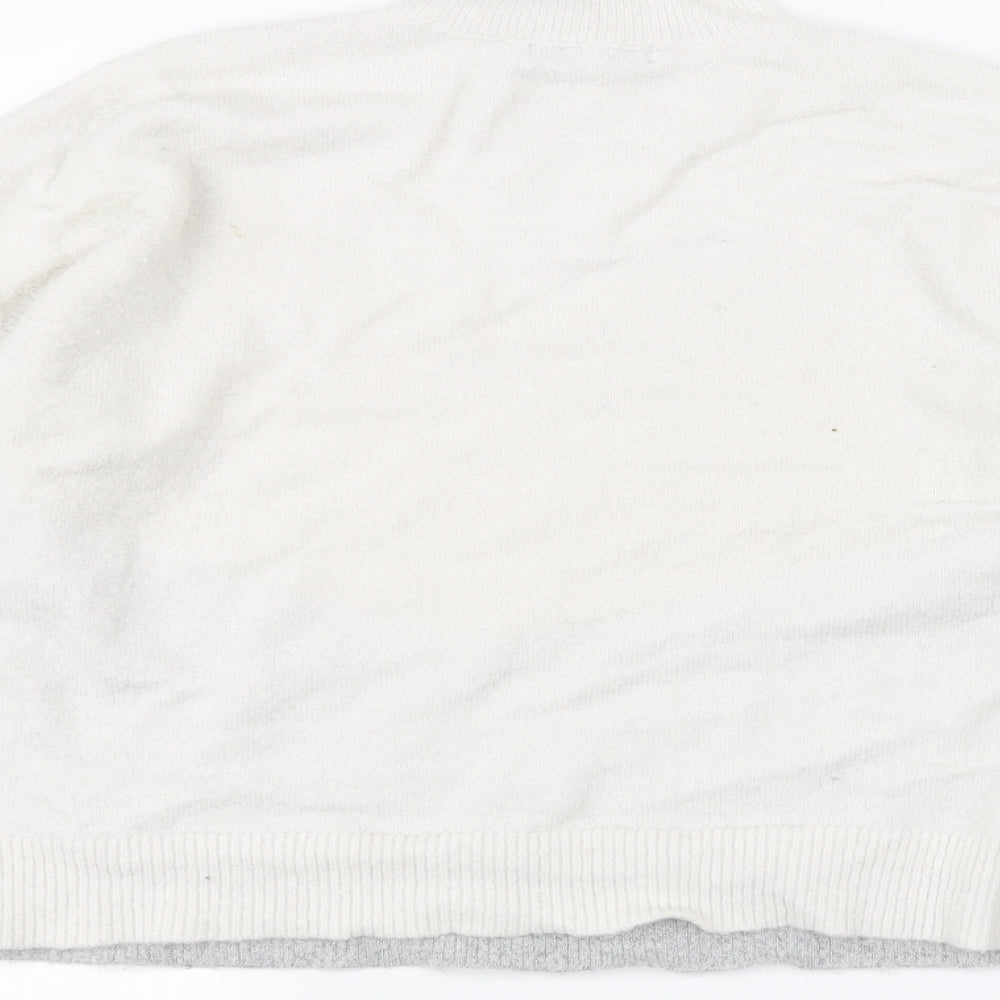 Oasis Womens White   Pullover Jumper Size L