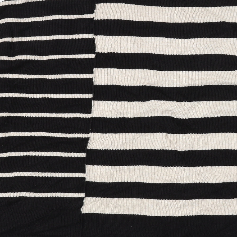 Wallis Womens Black Striped  Pullover Jumper Size S