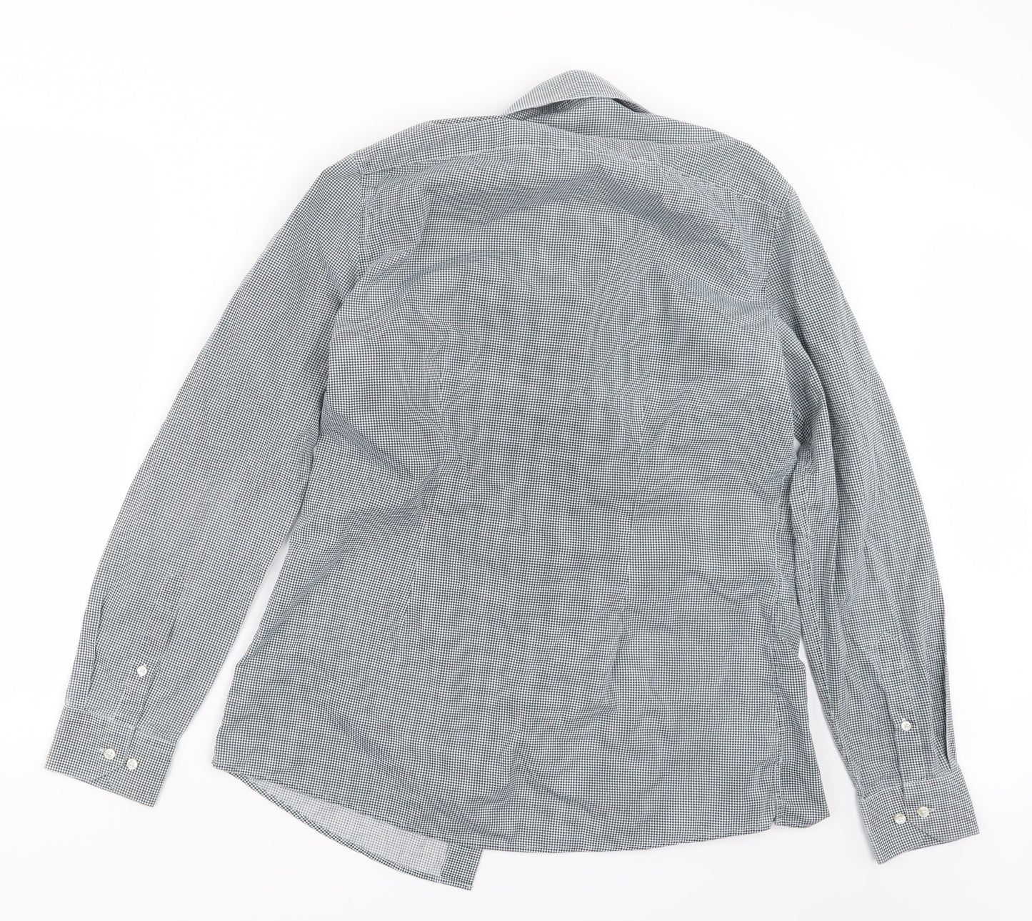 NEXT Mens Black    Button-Up Size 15.5