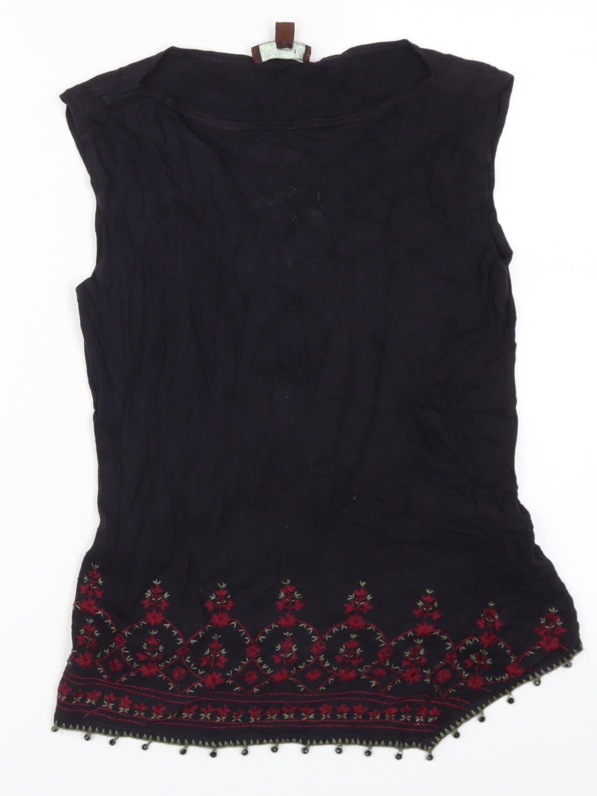 Veronica Maine Womens Purple Floral  Basic Tank Size S