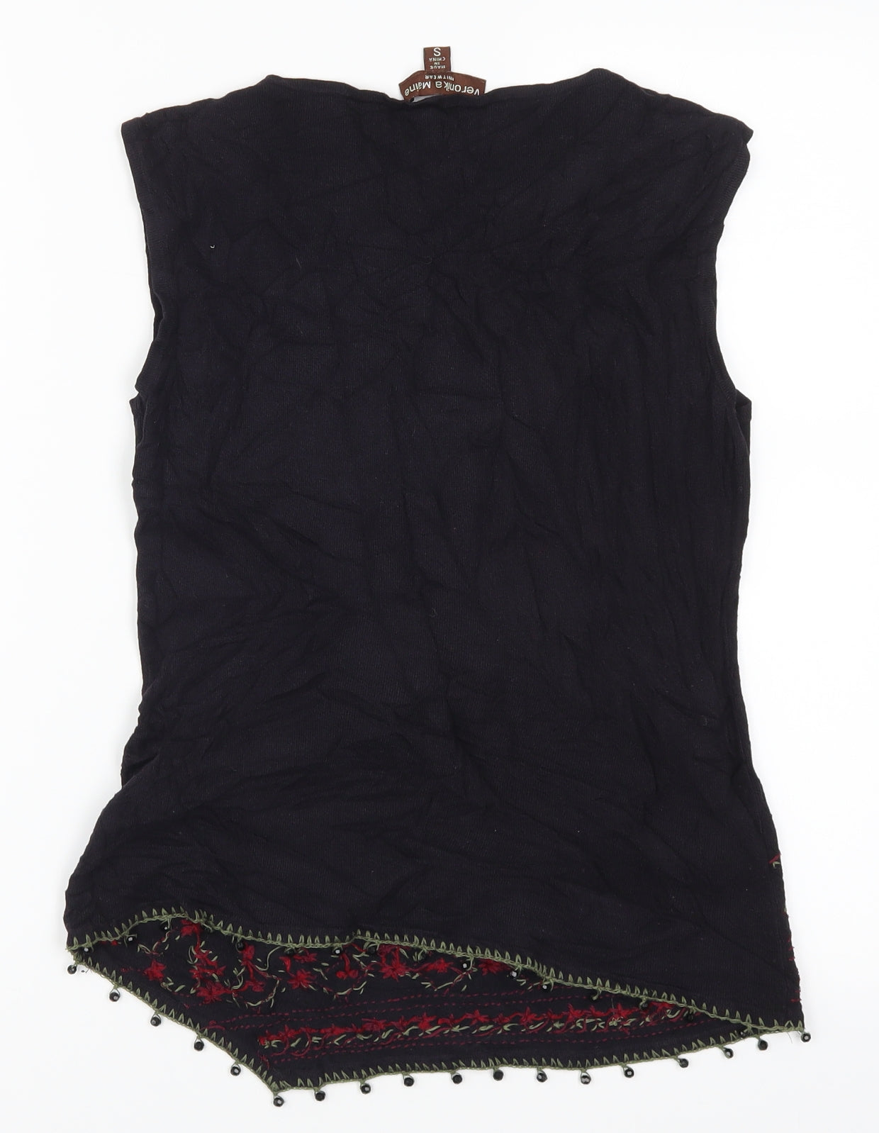 Veronica Maine Womens Purple Floral  Basic Tank Size S