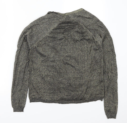 Preworn Womens Gold  Knit Cardigan Jumper Size S
