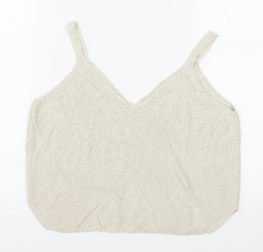 Mango Womens Beige   Basic Tank Size S