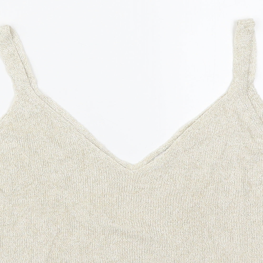 Mango Womens Beige   Basic Tank Size S
