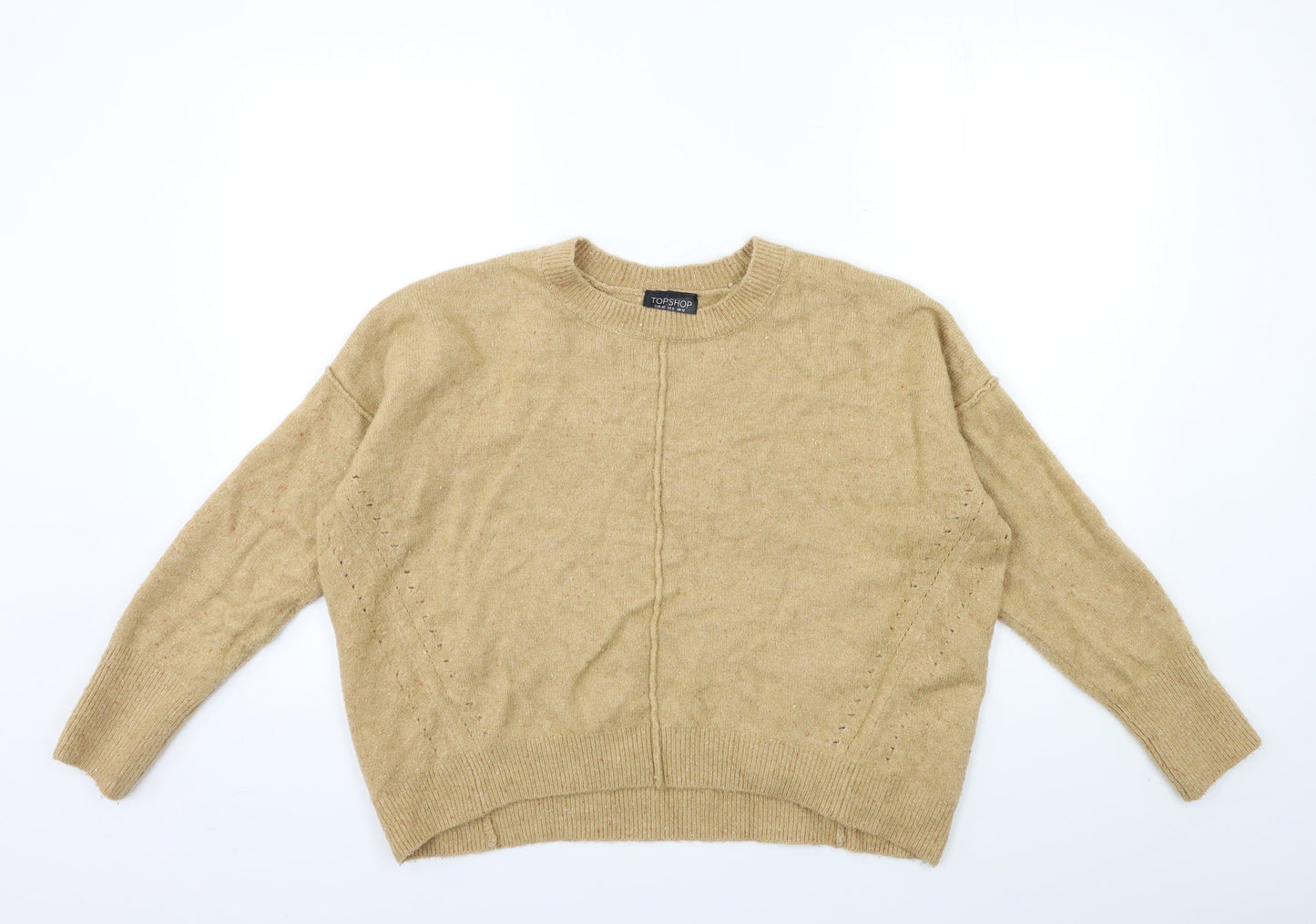 Topshop Womens Brown  Knit Pullover Jumper Size 12