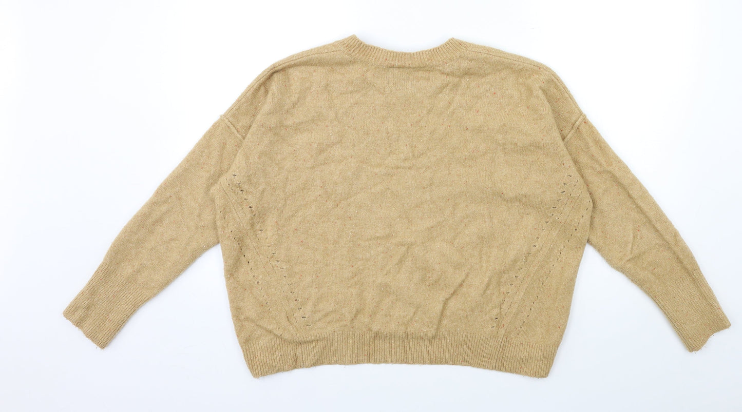 Topshop Womens Brown  Knit Pullover Jumper Size 12