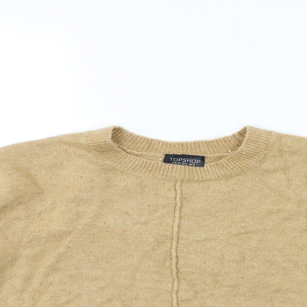 Topshop Womens Brown  Knit Pullover Jumper Size 12