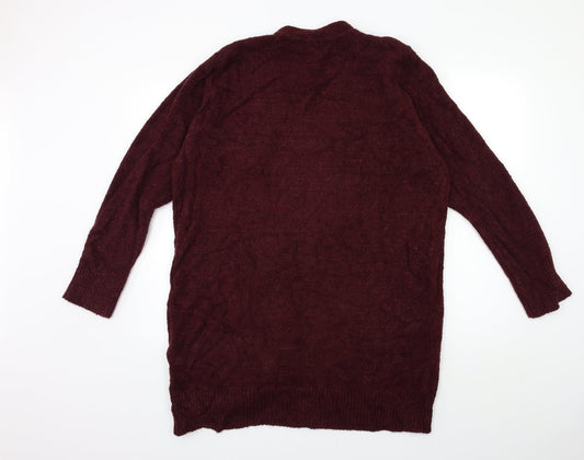 Original Womens Red  Knit Cardigan Jumper Size M