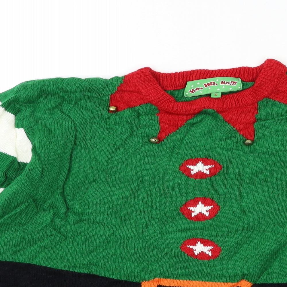 hohoho Mens Grey  Knit Pullover Jumper Size S