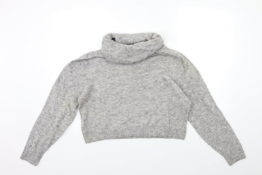 H&M Womens Grey  Knit Pullover Jumper Size XS