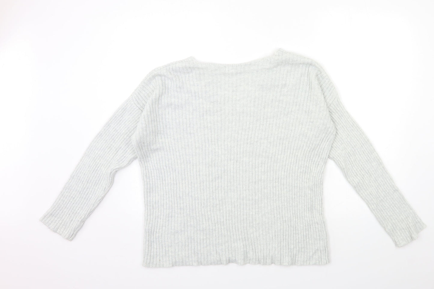 Topshop Womens Grey  Knit Pullover Jumper Size S