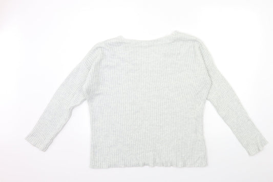 Topshop Womens Grey  Knit Pullover Jumper Size S