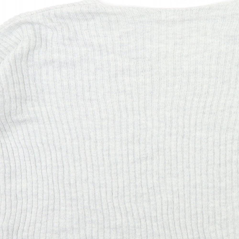 Topshop Womens Grey  Knit Pullover Jumper Size S