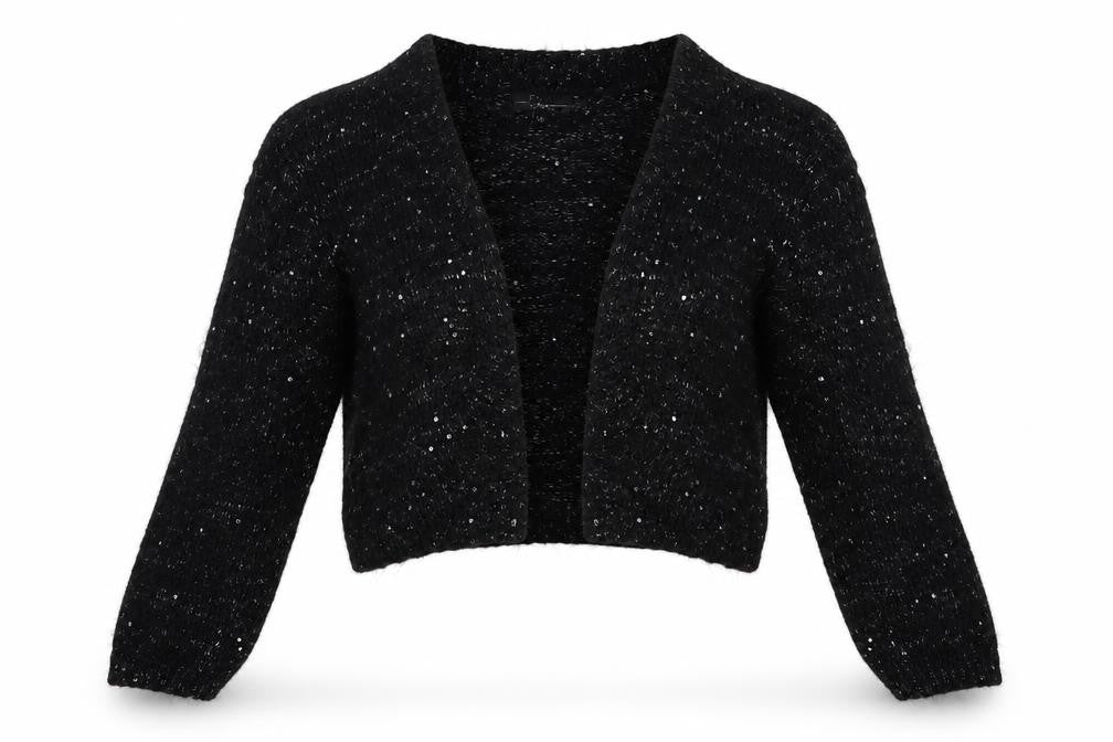 Papaya Womens Black  Knit Cardigan Jumper Size 14