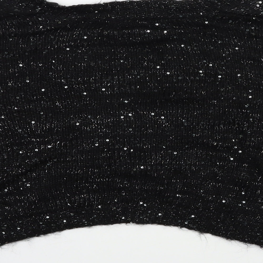 Papaya Womens Black  Knit Cardigan Jumper Size 14