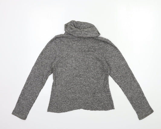 Ambiance Womens Grey  Knit Pullover Jumper Size M