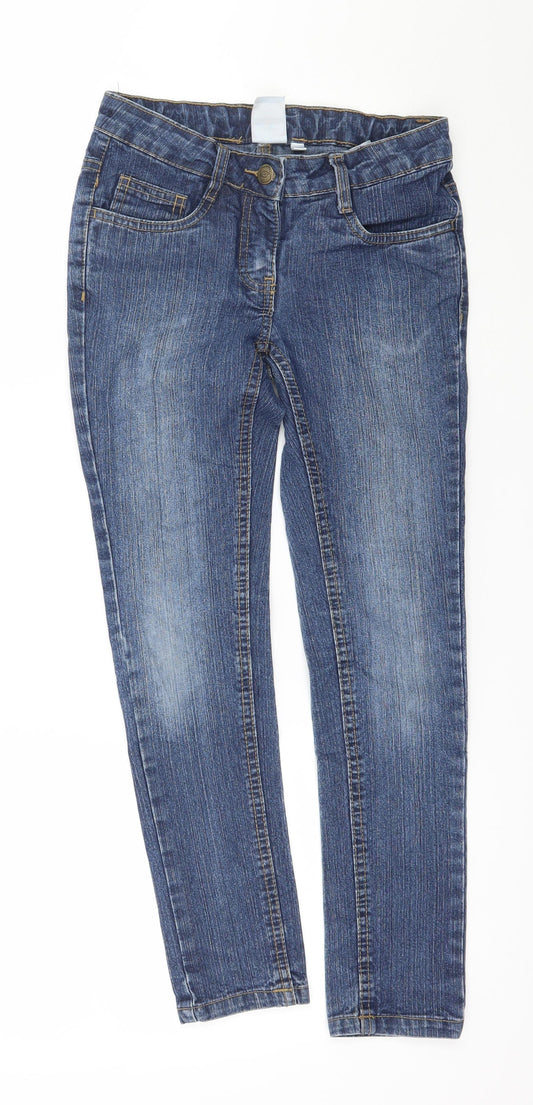 Here + There Girls Blue  Denim Straight Jeans Size 9 Years