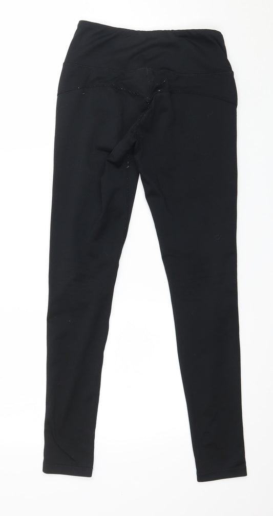 Preworn Womens Black  Jersey Capri Leggings Size 26 in L27 in