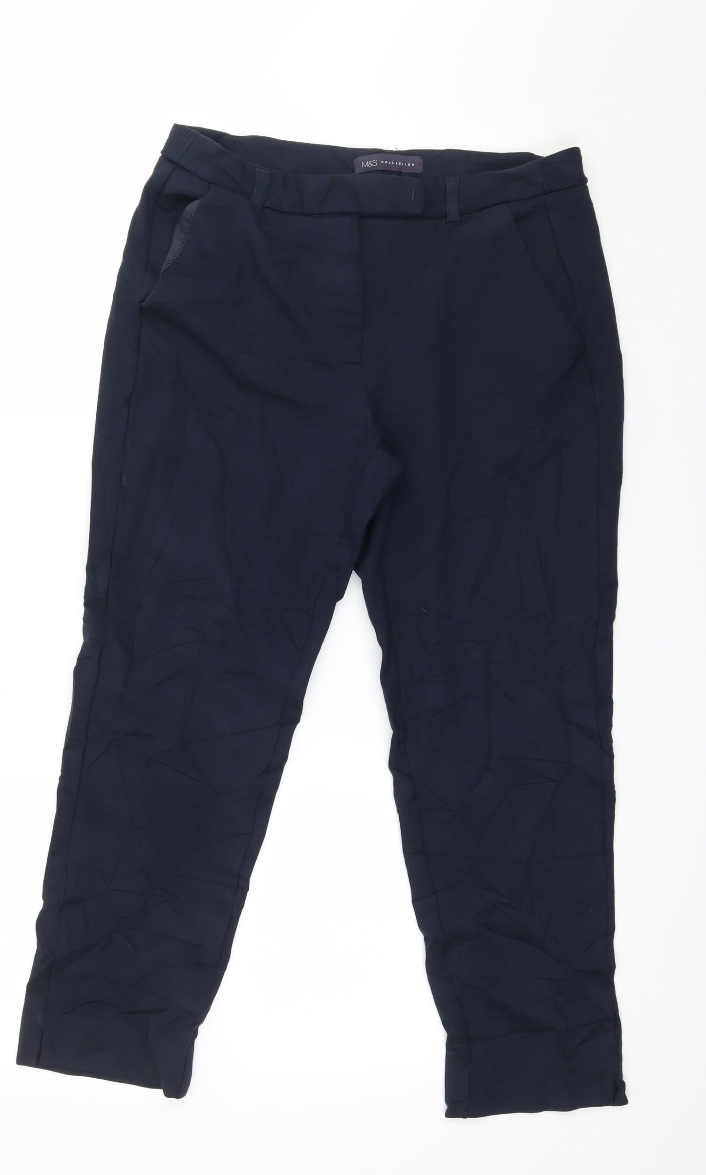 Marks and Spencer Womens Blue   Trousers  Size 12 L23 in