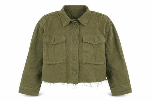 Topshop Womens Green  Denim Jacket  Size S