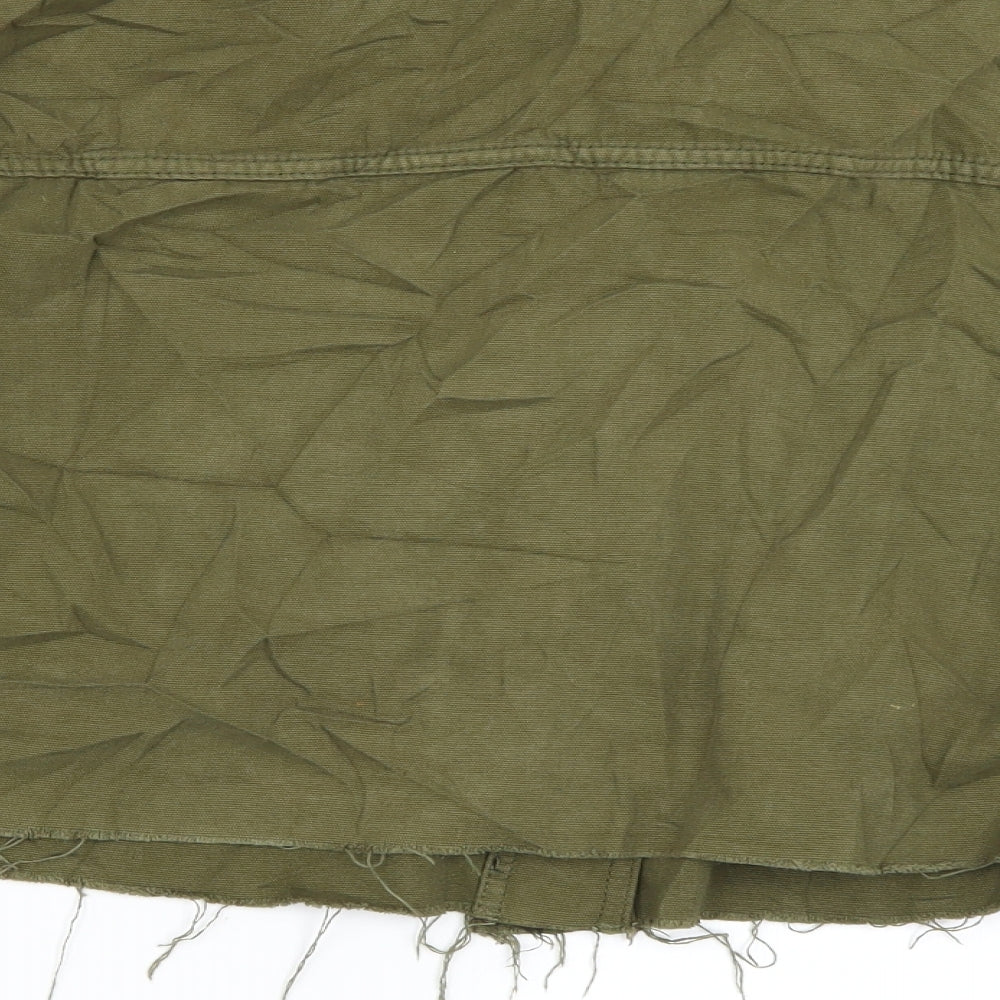 Topshop Womens Green  Denim Jacket  Size S