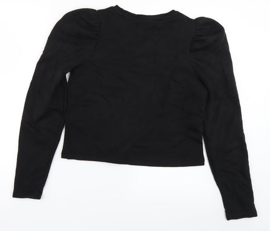 Pull & Bear Womens Black   Pullover Sweatshirt Size XS