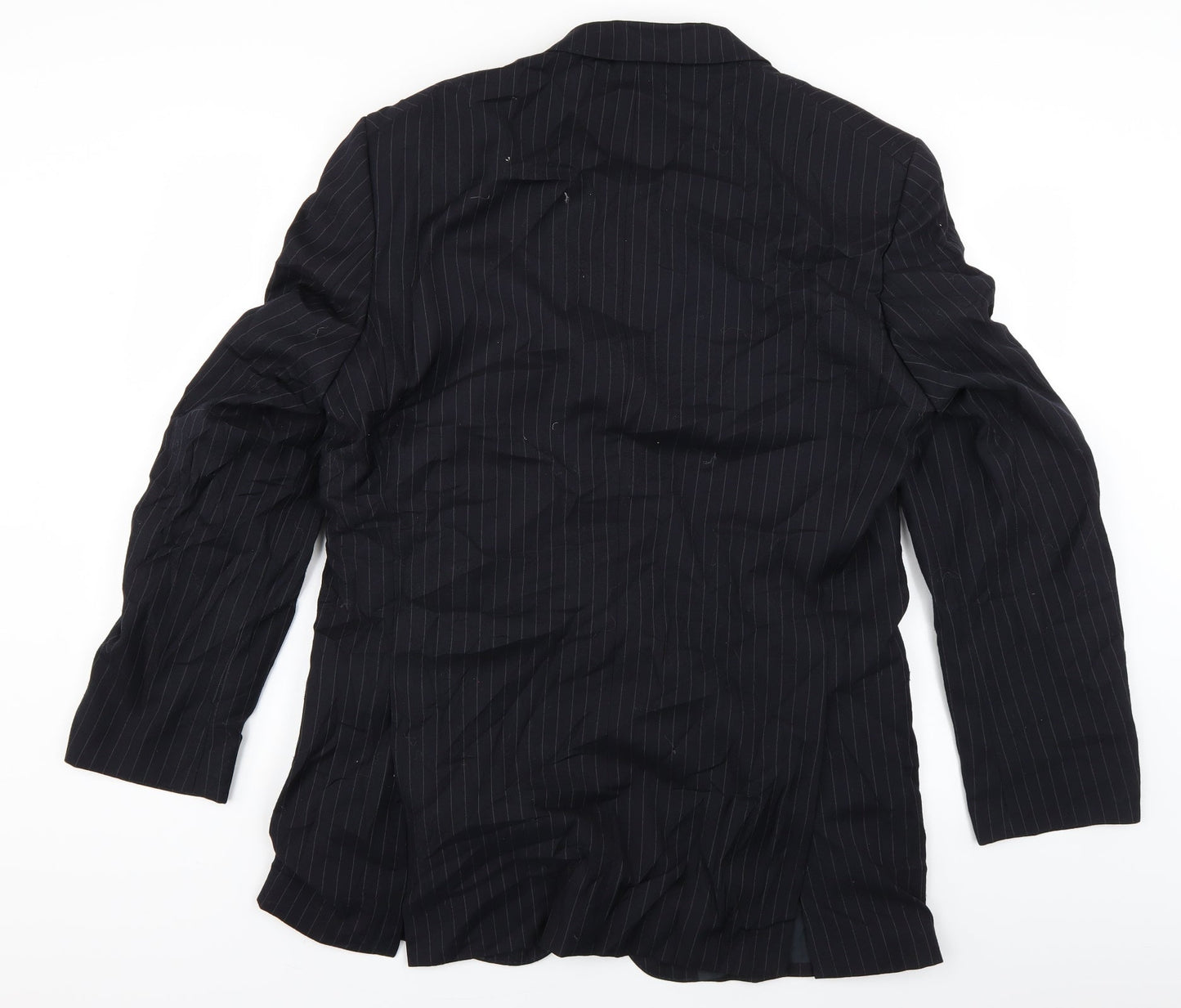 Varteks Mens Black Striped  Jacket Blazer Size 42