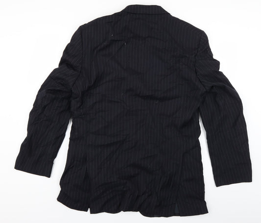 Varteks Mens Black Striped  Jacket Blazer Size 42
