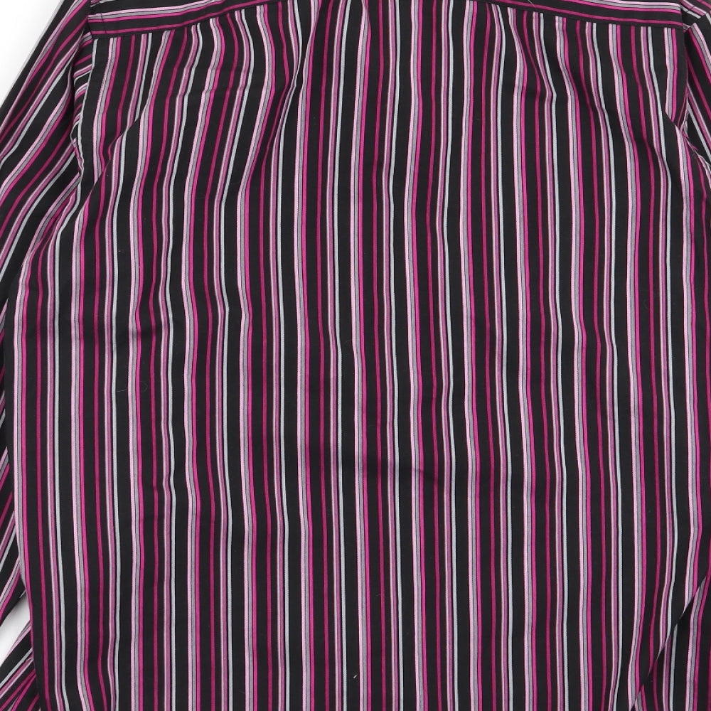 jack reid Mens Multicoloured Striped   Button-Up Size M