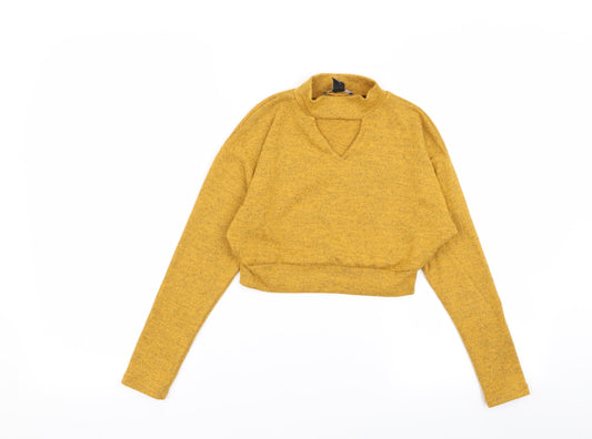 New Look Girls Yellow   Basic T-Shirt Size 9 Years