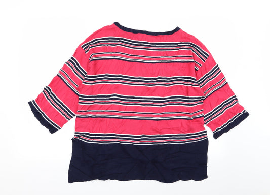 NEXT Womens Multicoloured Striped  Pullover Jumper Size 14
