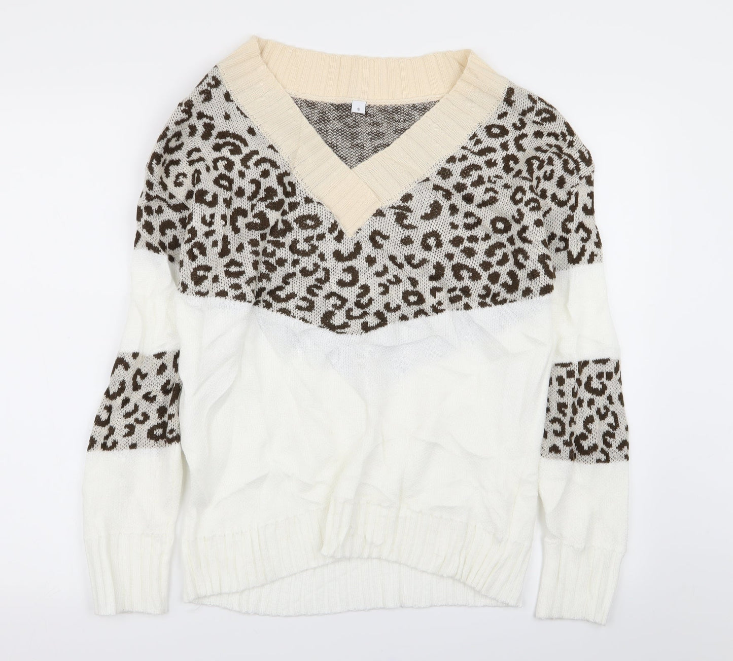 Preworn Womens Multicoloured Animal Print  Pullover Jumper Size S