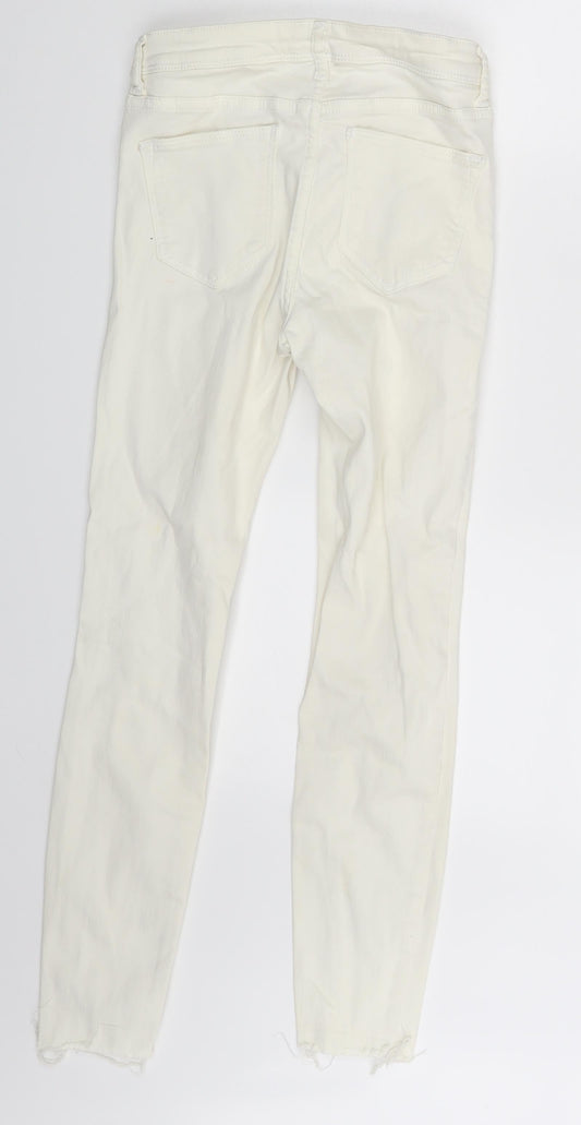 NEXT Womens Ivory  Denim Skinny Jeans Size 6 L24 in