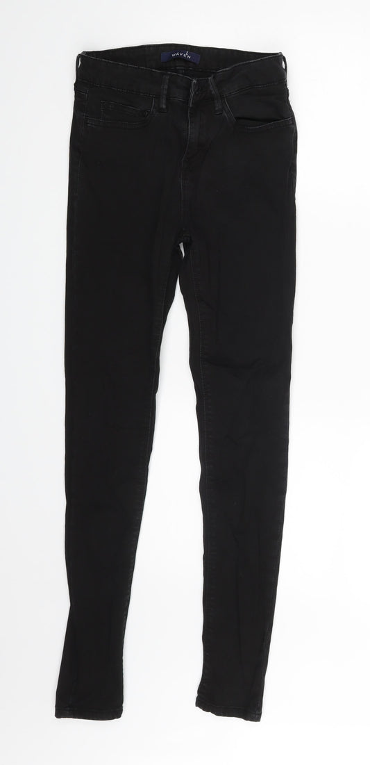 Waven  Womens Black  Denim Skinny Jeans Size 6 L20 in