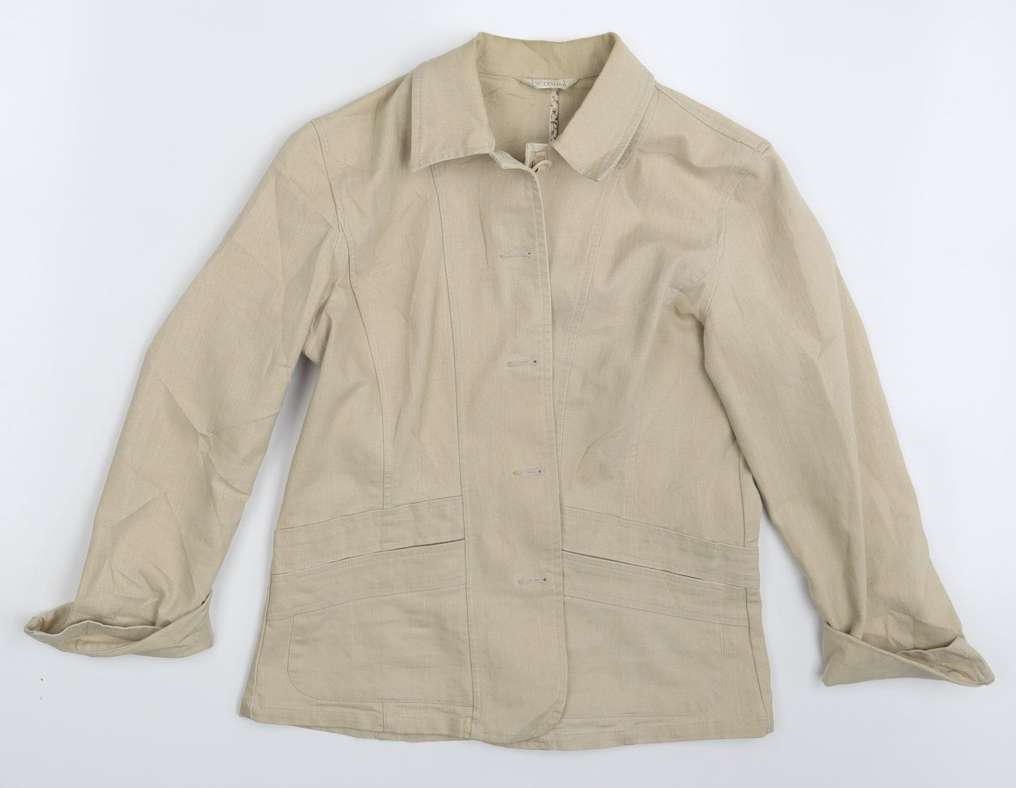 Bcasual Womens Beige   Jacket Blazer Size 12