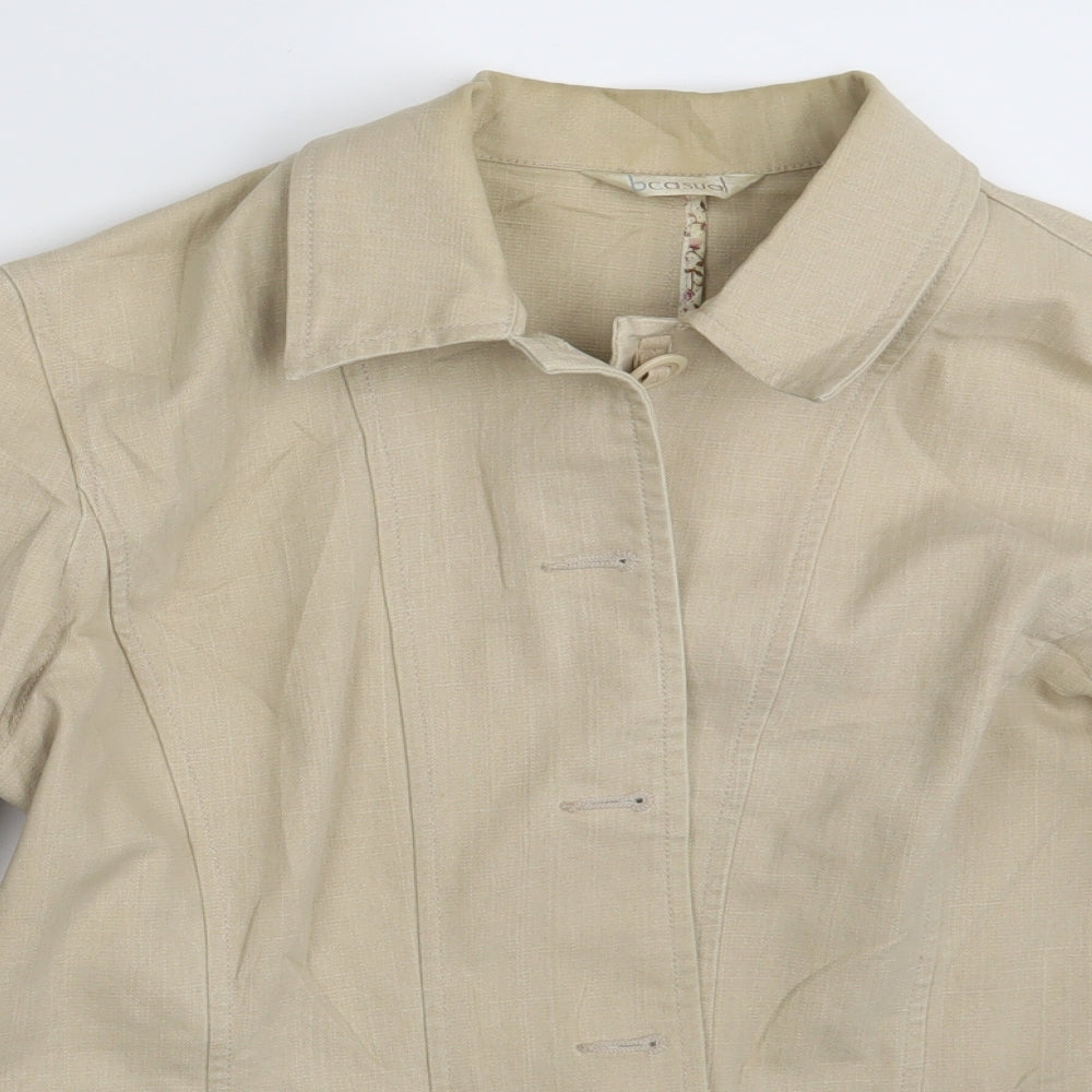 Bcasual Womens Beige   Jacket Blazer Size 12