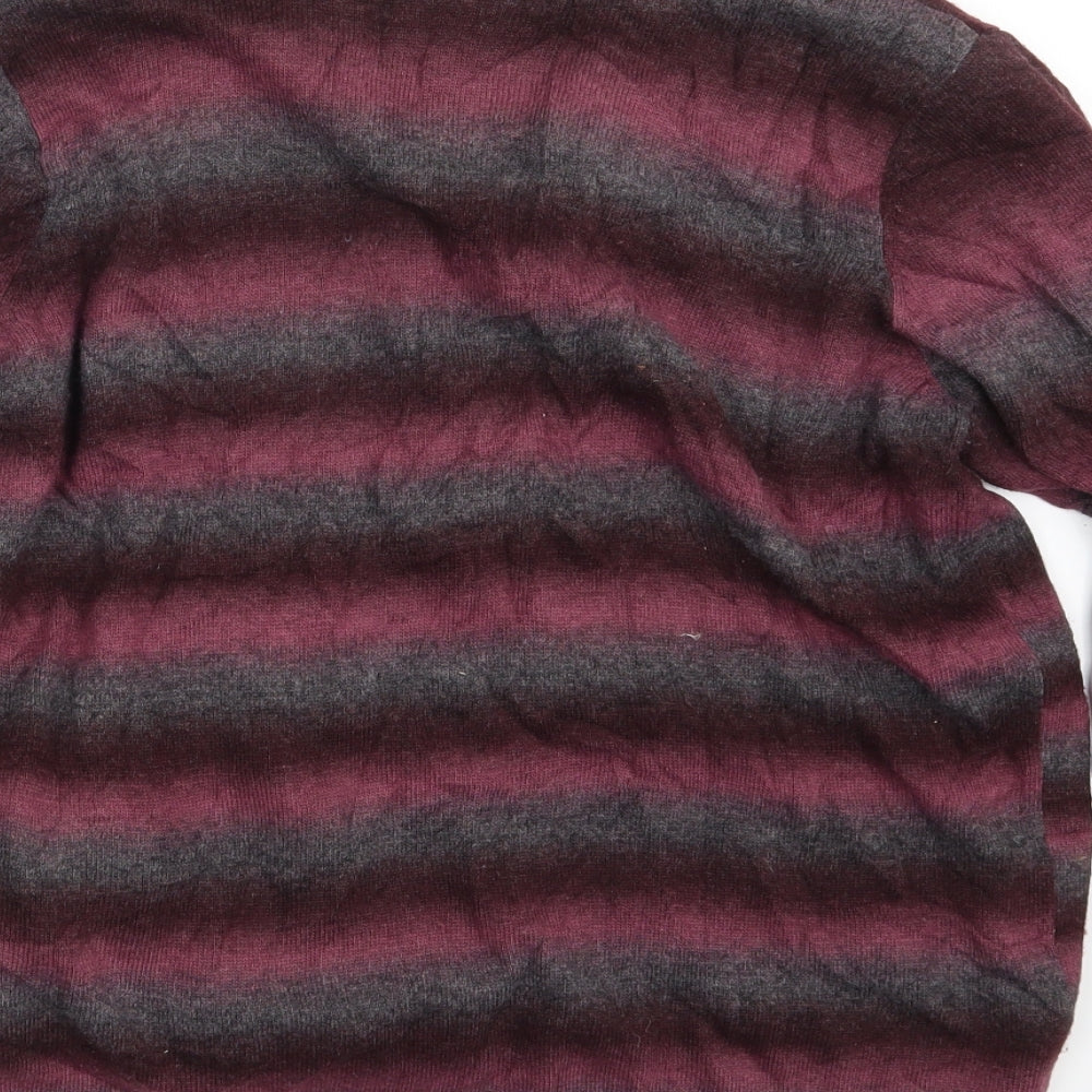 Nina Murati Womens Multicoloured Striped  Cardigan Jumper Size L