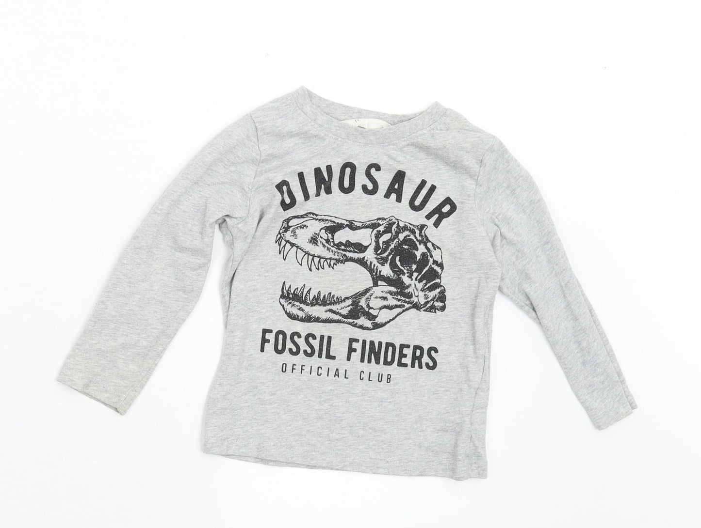 H&M Boys Grey   Basic T-Shirt Size 2 Years